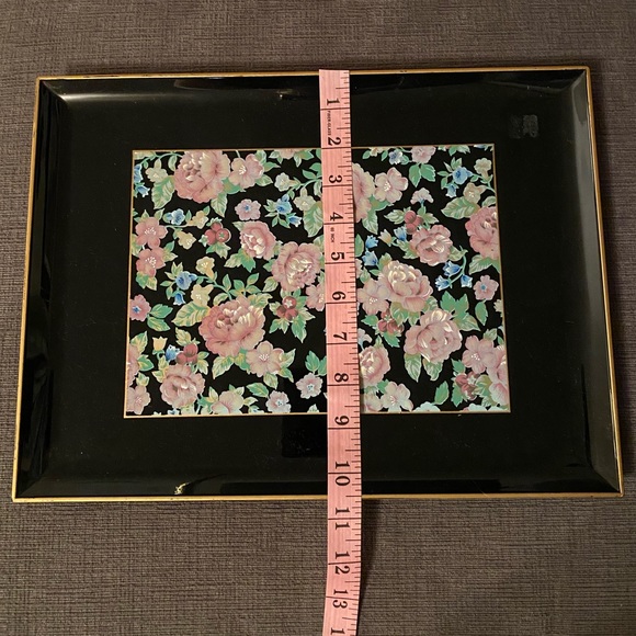 Otagiri Lacquer Tavistock Serving Floral Tray - Picture 5 of 5